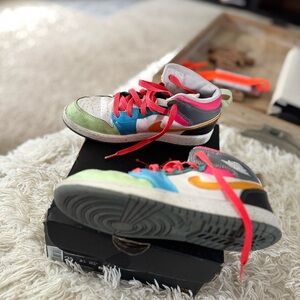 Jordan mid Colorful Kids Sneakers